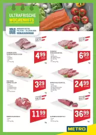 Metro Flugblatt woche 35 Seite 1: Schweine Schalenschnitzel €6,99, Schweine Bauchfleisch €4,99