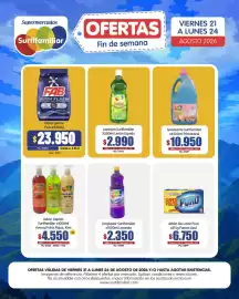 Catálogo Surtifamiliar Página 13: Detergente Fab €23.950,00, Lavaloza Surtifamiliar Líquido €2.990,00