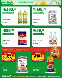 Catálogo Supermercados Damesco semana 34 Página 4: Menoyo vinagre de alcohol €65.990,00, P&P sémola de maiz €68.900,00
