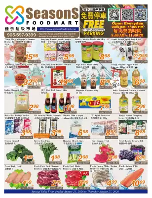 Seasons Foodmart flyer (valid until 27-08)
