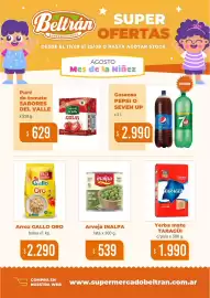 Catálogo Beltrán Supermercados Página 5: Sabores del Valle puré de tomate €629,00, Pepsi o seven up €2.990,00