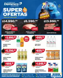 Catálogo Supermercados Damesco semana 34 Página 1: Legitimo aceite girasol €5.290,00, Fanta o Sprite €3.990,00
