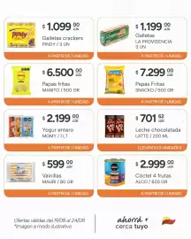 Catálogo El Milagro Mayorista semana 34 Página 11: Momy yogur entero €2.199,00, Manito papas fritas clasicas €6.500,00