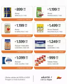 Catálogo El Milagro Mayorista semana 34 Página 15: Cica salsas listas €999,00, Ledesma azúcar clásica €1.249,00