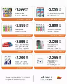 Catálogo El Milagro Mayorista semana 34 Página 3: Suave shampoo €2.899,00, Odex limpiador en polvo €2.099,00