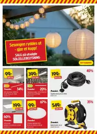 Jula kundeavis Side 8: Skjøteledning 15 m IP44 €199,00, LED-panel 60x60 cm 3300 lm 30 W €199,00