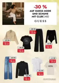Travel FREE Prospekt Seite 10: -30% AUF GUESS MODE UND SCHUHE MIT CLUBCARD GUESS € 89.90 CLUBCARD € 62.93 Gua € 127.90