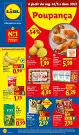 Folheto Lidl semana 35 Página 1: Ovos Classe L de Galinhas Criadas no Solo €4,95, Lay's Batatas Fritas Forno Originais €1,39