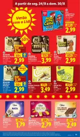 Folheto Lidl semana 35 Página 11: Gelado Cornetto de Limão €3,49, Olá Gelado Fizz Limão €2,99