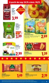 Folheto Lidl semana 35 Página 19: Piraquê Biscoito Maizena €1,39, Delta café brasil moagem universal €3,89