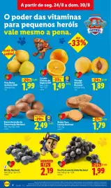 Folheto Lidl semana 35 Página 2: Batata Doce Laranja Nacional €1,79, Batata Vermelha de Conservação Nacional €2,49
