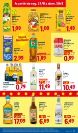 Folheto Lidl semana 35 Página 21: Camaro Cerveja Mexicana €0,79, 51 Cachaça €10,49