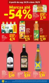 Folheto Lidl semana 35 Página 28: Frize Água com Gás de Limão €4,15, Compal nectar de manga maracujá €1,15