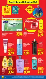 Folheto Lidl semana 35 Página 46: L'oreal elvive champô hidra hialurónico €9,29, Floralys papel higiênico perfumado €6,99