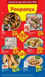 Folheto Lidl semana 35 Página 7: Ocean sea lula limpa €5,49, Lombos de Salmão €16,99