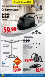Folheto Lidl | Novidades Página 18: Estendal com Apoio €19,99, Silvercrest aspirador sem fios de líquidos e pó €19,99