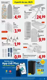 Folheto Lidl | Novidades Página 19: Conjunto de Caixas de Arrumação €4,99, Tábua de Engomar W5 €24,99