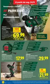 Folheto Lidl | Novidades Página 2: Parkside apara-sebes elétrico 450 w €29,99, Parkside extensão com enrolador €17,99