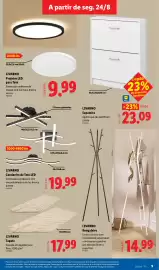 Folheto Lidl | Novidades Página 9: Livarno tapete €17,99, Livarino Sapateira €23,09