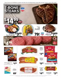 Valu Market weekly ad week 34 Page 2: Whole Boneless Pork Tenderloin €3,49, Ball Park Meat Franks €1,99