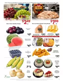 Valu Market weekly ad week 34 Page 3: Red or Green Seedless Grapes €2,49, Amish Classics American Cheese €5,99