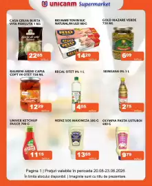 Catalog Unicarm Pagină 1: Rio mare ton in suc natural/in ulei €14,20, Olympia pasta usturoi €9,79