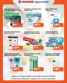 Catalog Unicarm Pagină 8: Corega neutro ultra fixare €24,45, Colgate pasta dinti triple action €7,19