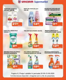 Catalog Unicarm Pagină 9: Pronto spray multi suprafete classic €12,00, Mr Muscle baie & toaleta mandarine / bucatarie €10,15