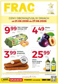 Frac gazetka tydzień 34 Strona 1: Jaja z wolnego wybiegu €9,99, Śliwka €4,49