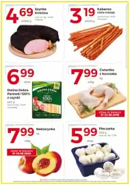 Frac gazetka tydzień 34 Strona 2: Szynka Kmicica €4,69, Dolina Dobra Parówki 100% z szynki €6,99