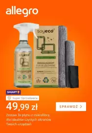 Allegro gazetka tydzień 34 Strona 4: Zestaw płynu do czyszczenia ekranów z mikrofibrą Soyeco 3-pak €49,99