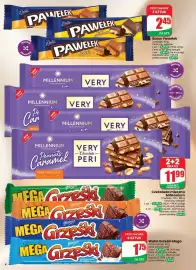 Dino gazetka Strona 4: Wafel Grześki Mega kakaowy w czekoladzie mlecznej €1,75, Baton Pawełek Advocaat E.Wedel €2,45