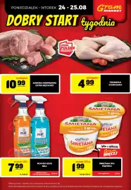 Gram Market gazetka tydzień 34 Strona 4: Płyn do szyb Mill Clean umyje €7,99, Śmietana Piątnica 18% €1,99