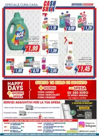 Volantino Italy Cash Pagina 12: Spugna Strofinetto Scotch Brite €0,79, Candeggina ACE GENTILE €1,99