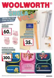 Woolworth leták Strana 1: Různé licence €300,00, Stenzer gelové pero €35,00