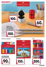 Woolworth leták Strana 3: Faber-Castell voskové pastelky €90,00, Fixy Faber-Castell Double-ended Felt Tip Pens €200,00