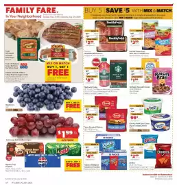 Family Fare weekly ad week 35 Page 1: Smithfield Sliced Bacon €2,99