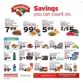 Hannaford flyer week 35 Page 1