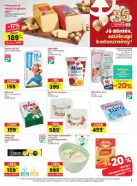 Spar akciós újság hét 35 Oldal 9: Mizo tejföl €399,00, Bords Eve margarin €589,00
