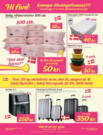 Hi five tilbudsavis Side 1: Viskestykke 100% bomuld €40,00, Alpina airfryer €250,00