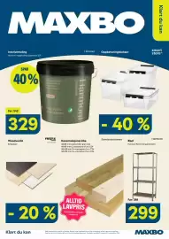 Maxbo kundeavis Side 1: Harmoni Reol midi galvanisert, Woodworld Småplater €329,00