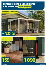 Maxbo kundeavis Side 10: Mill Terrassevarmer €1.899,00, Krifon Helle kompositt €159,00