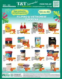 T&T Supermarket flyer Page 1: Dole Pineapple Juice €4,69, Lafooco sea salted pistachios €9,97