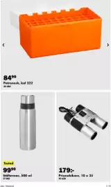 Biltema reklamblad Sida 8: Patronask, kal 222 €84,90, Testad ståltermos €99,90