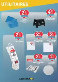 Catalogue Centrakor page 4: BÂCHE PROTECTION €2,49, MARCHE PIED PLIANT €4,99