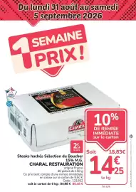 Catalogue Promocash semaine 36 page 1: CHARAL Steaks hachés Sélection du Boucher €14,25