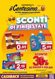 Volantino Il Centesimo Pagina 1: Maxibon classic Nestlé €2,19, Pasta Alberto Poiatti €0,89