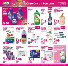 Volantino Prix Quality Pagina 17: Fazzoletti Tempo €3,49, Detersivo per Piatti NELSEN €1,29