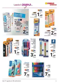 Volantino Conad Superstore Pagina 11: Penne a sfera Noris Stick Staedtler €1,49, Penna sfera Cristal Soft BIC €1,49