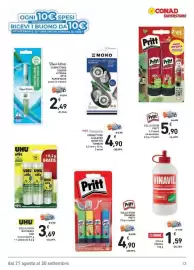 Volantino Conad Superstore Pagina 13: Colla Vinavil €1,59, Colla stick naturale UHU €3,69